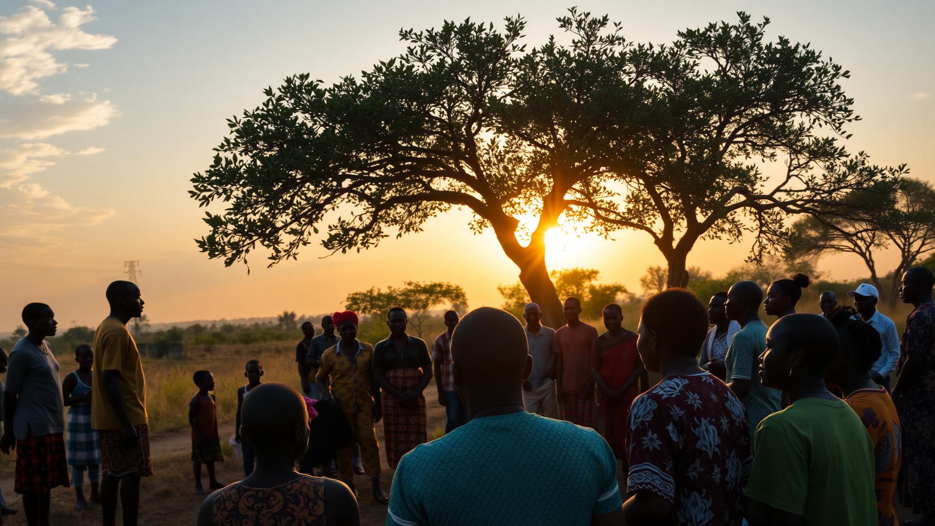 African community gathered together