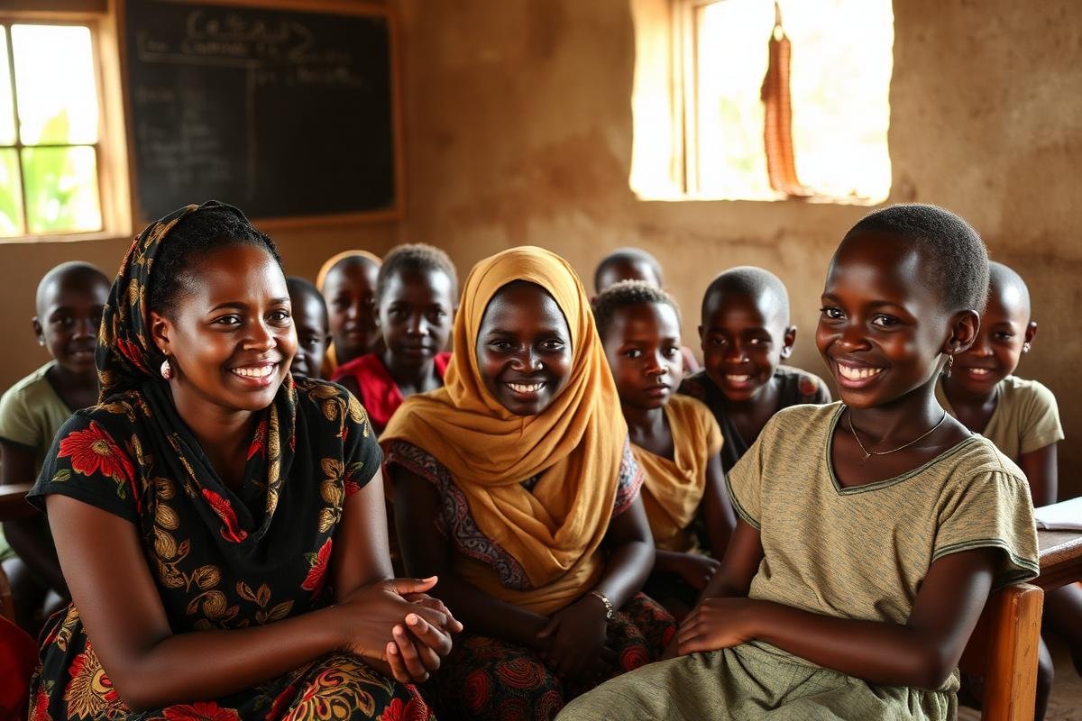 Community outreach gathering in Ghana